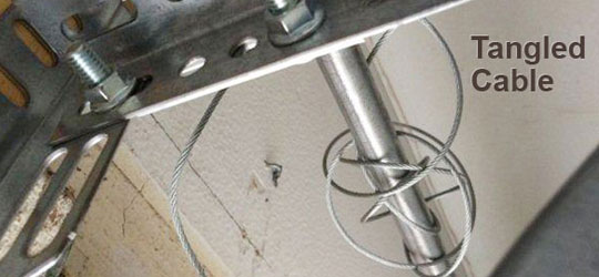Garage Door Tangled Cable