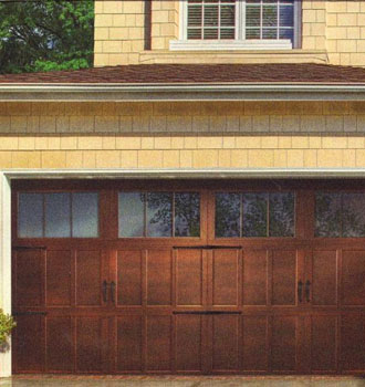 Orange Wood Garage Doors